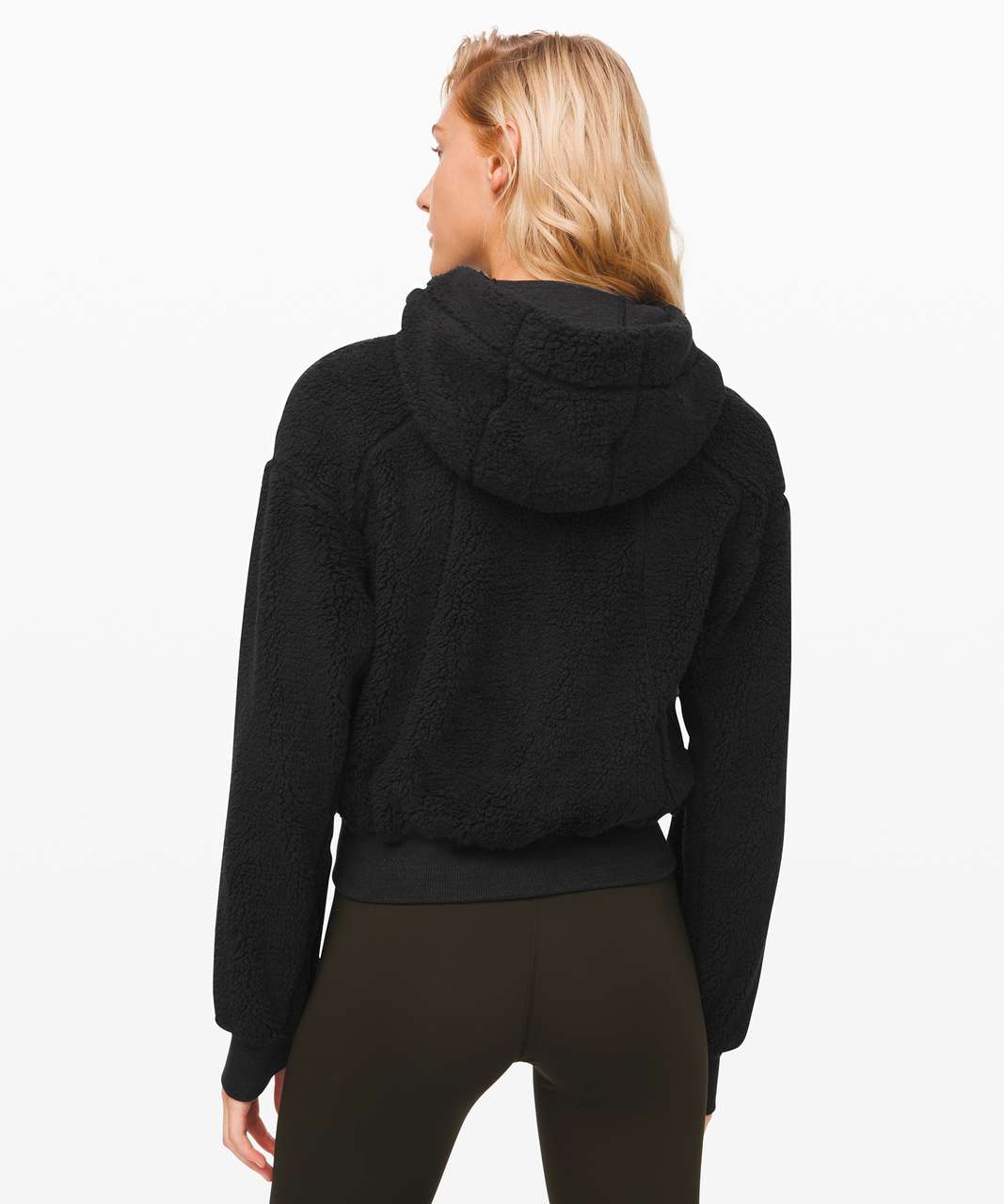 Lululemon Short Sweet and Sherpa Jacket - Heathered Core Black / Black