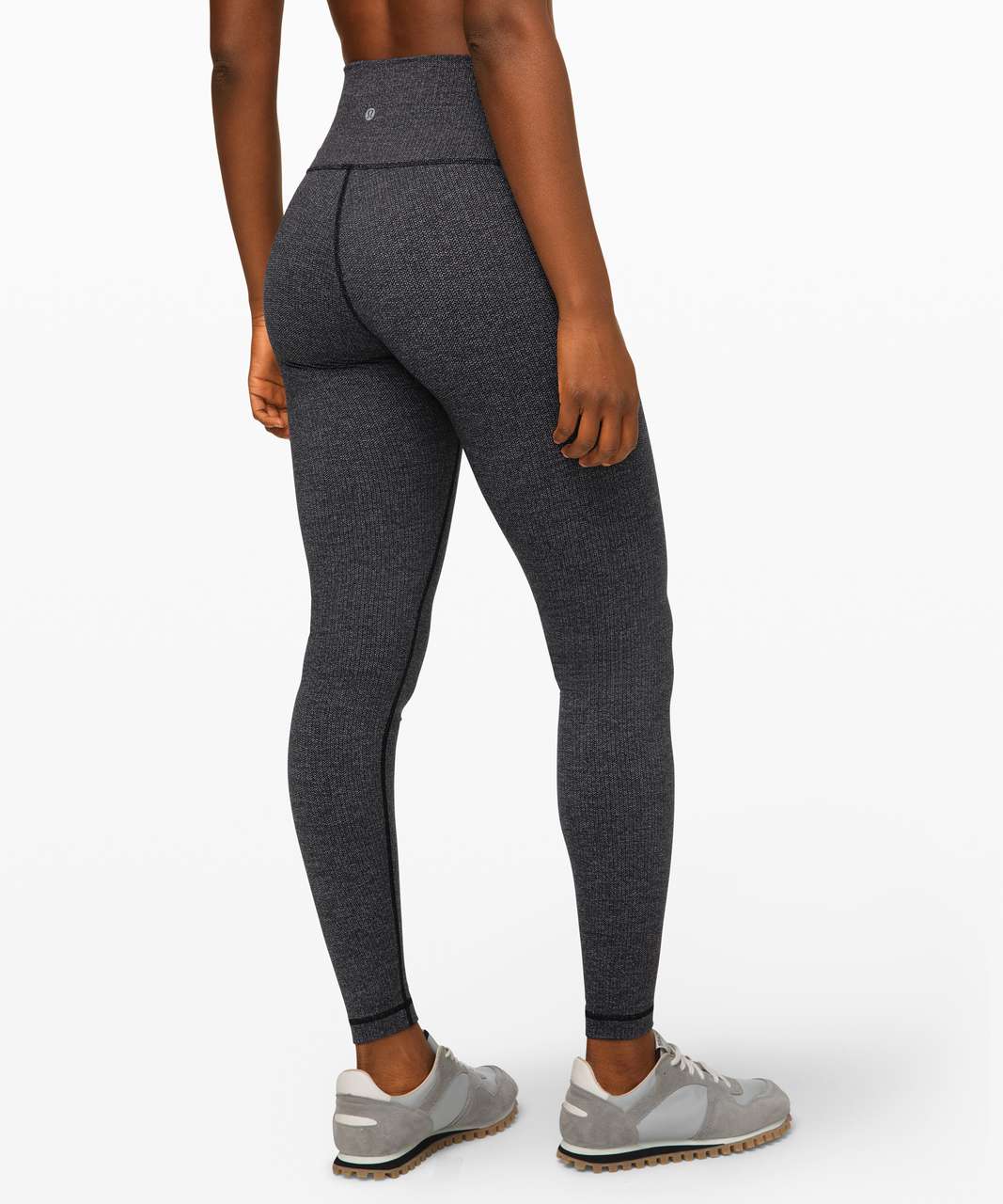 Lululemon Wunder Under High-Rise Tight 28 - Variegated Knit Jacquard Black  Dark Slate - lulu fanatics