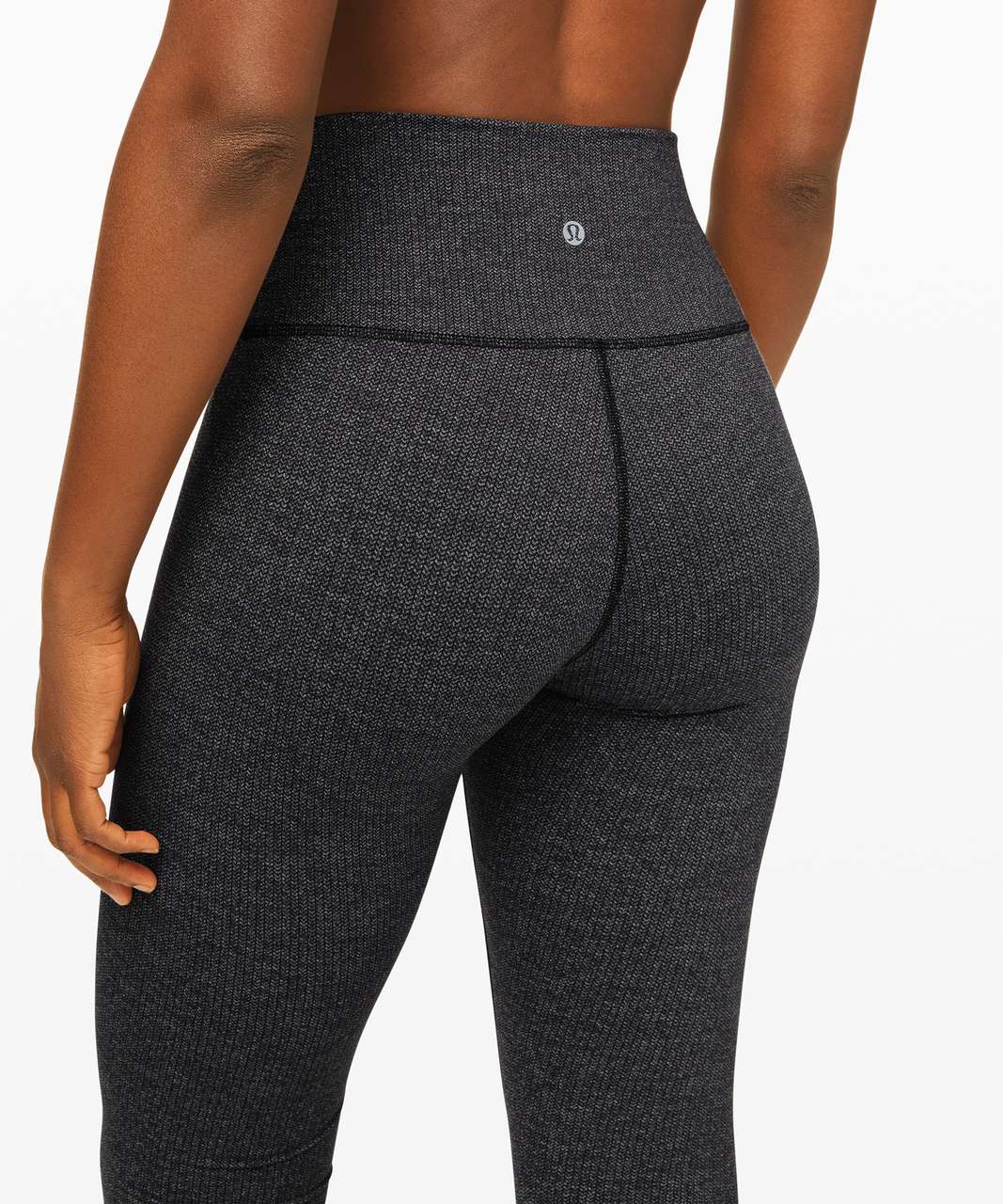 Lululemon Wunder Under High-Rise Tight 28 - Variegated Knit Jacquard Black  Dark Slate - lulu fanatics