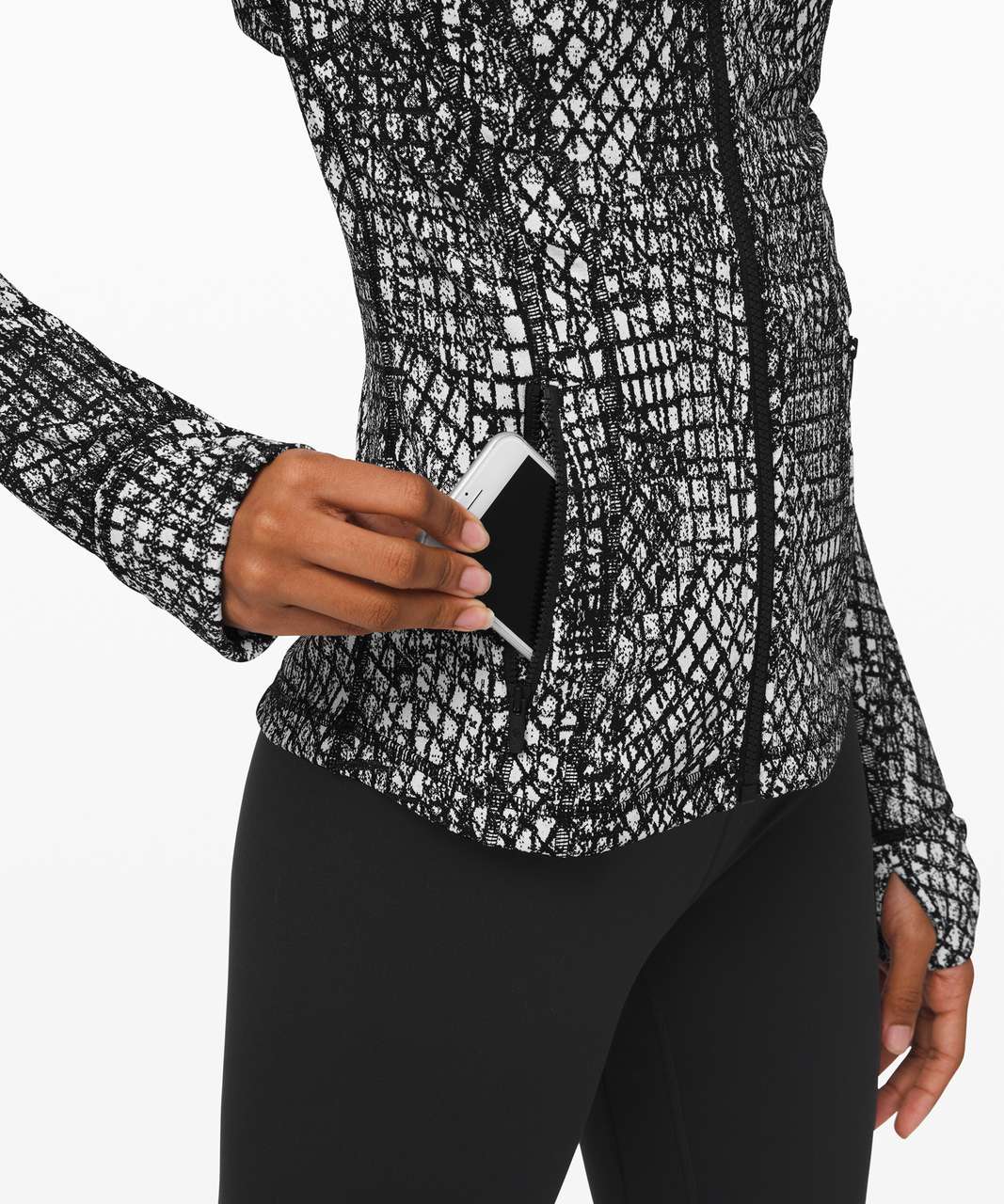 Lululemon Define Jacket *Luxtreme - Tectonic Jacquard White Black