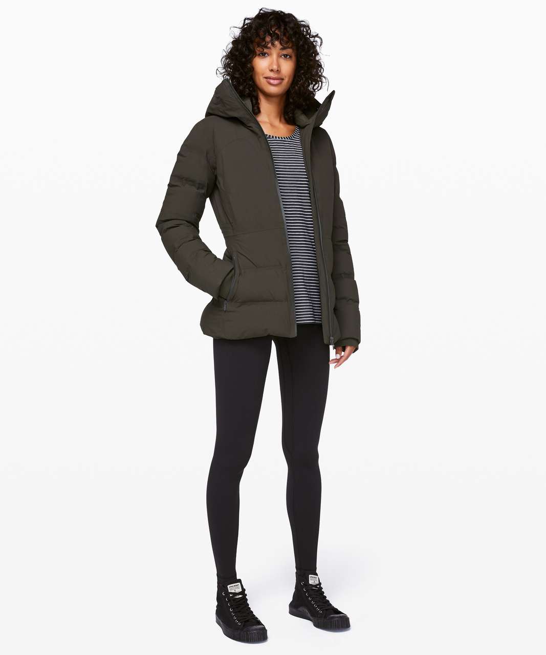 Lululemon Engineered Warmth Long Sleeve - Dark Olive / Dark Olive - lulu  fanatics