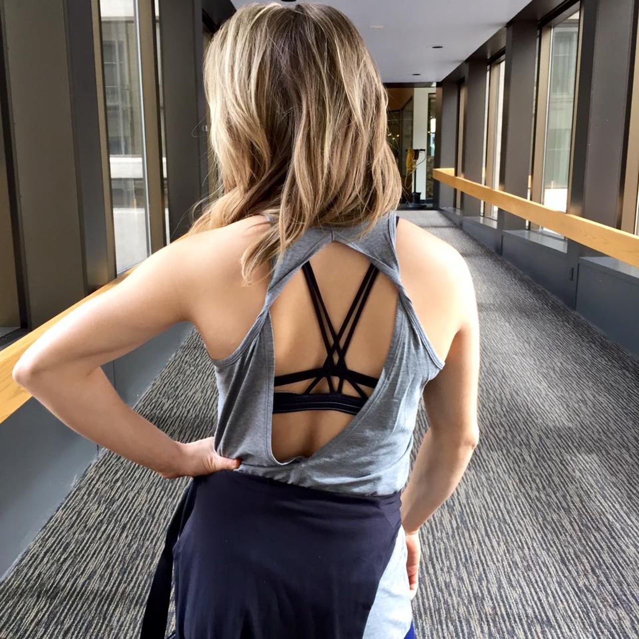 Lululemon Twist & Reach Tank - Heathered Black - lulu fanatics