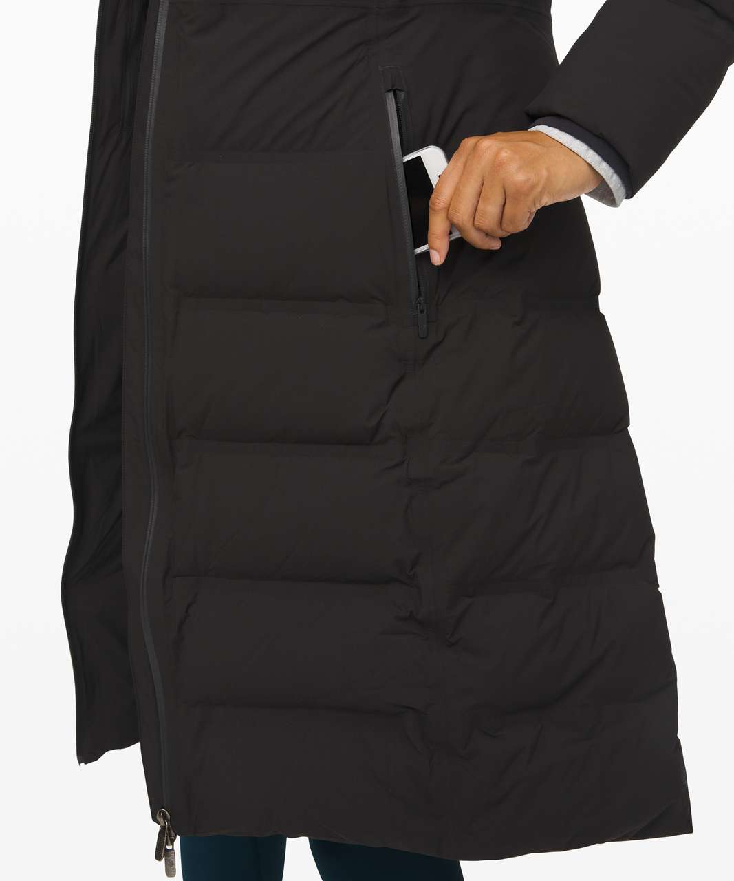 Lululemon Sleet Street Long Jacket - Black (First Release) - lulu fanatics