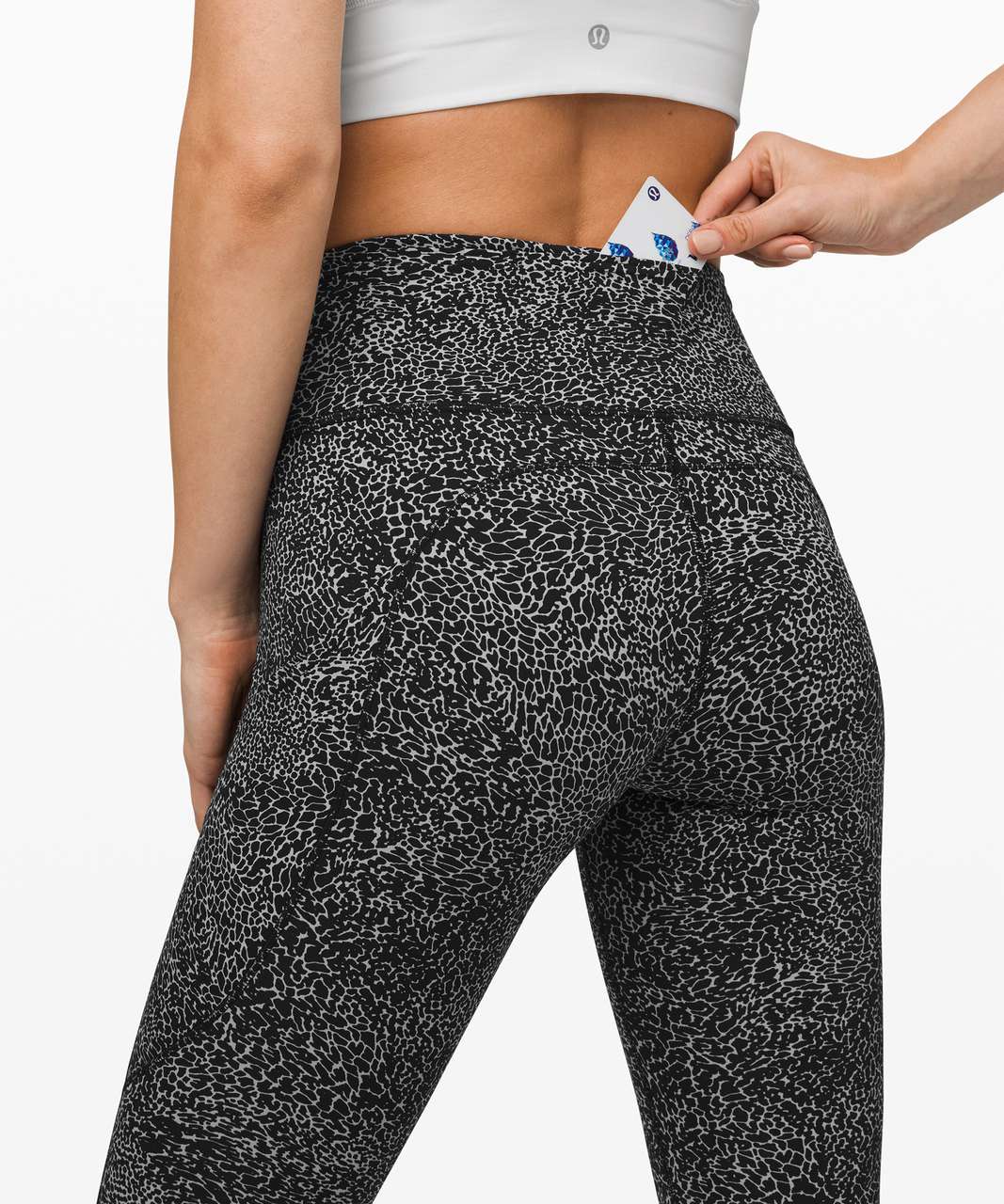 Lululemon Fast and Free Tight 28" *Non-Reflective - Polar Shift Ice Grey Black