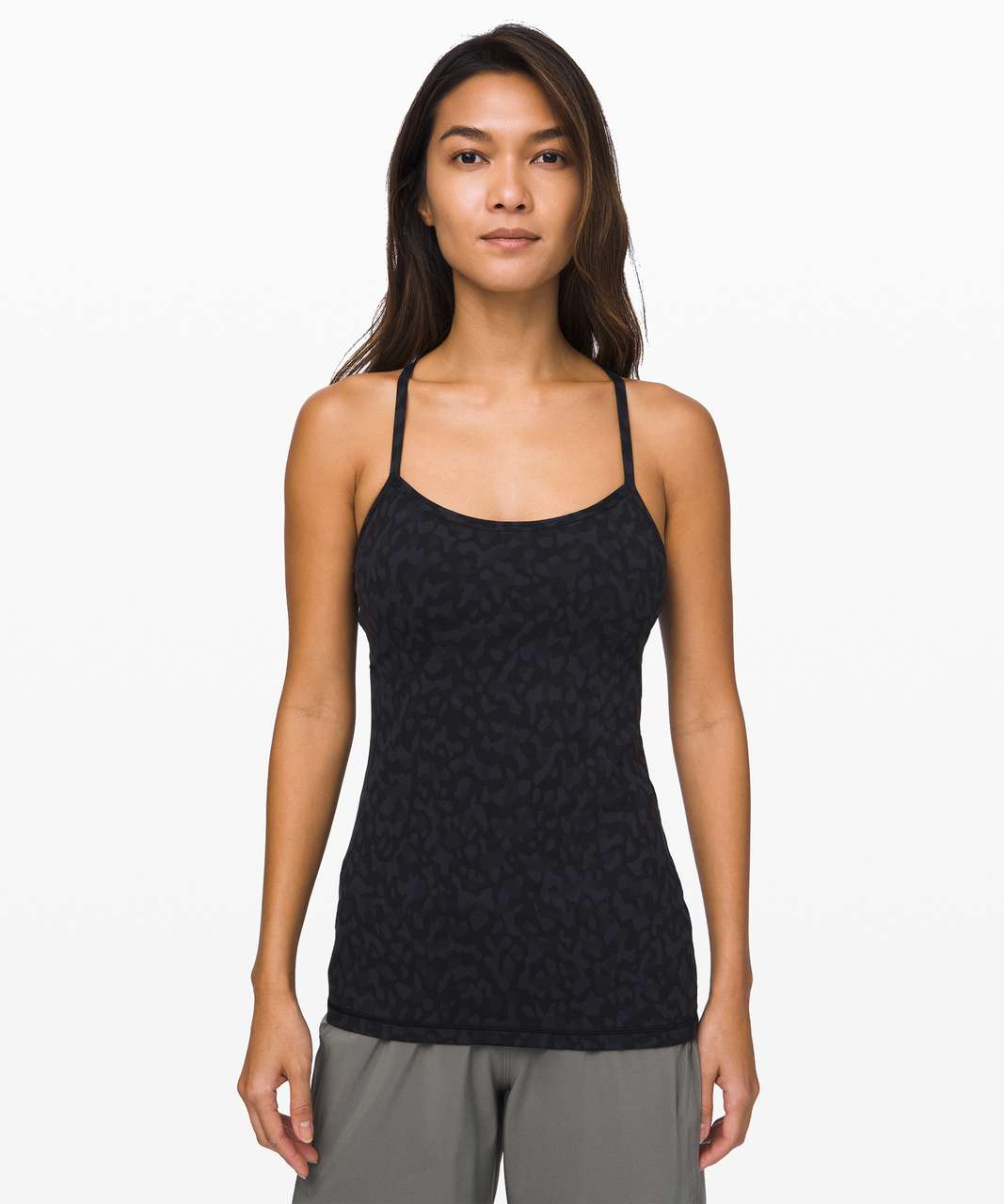 Lululemon Power Y Tank *Luon - Formation Camo Deep Coal Multi