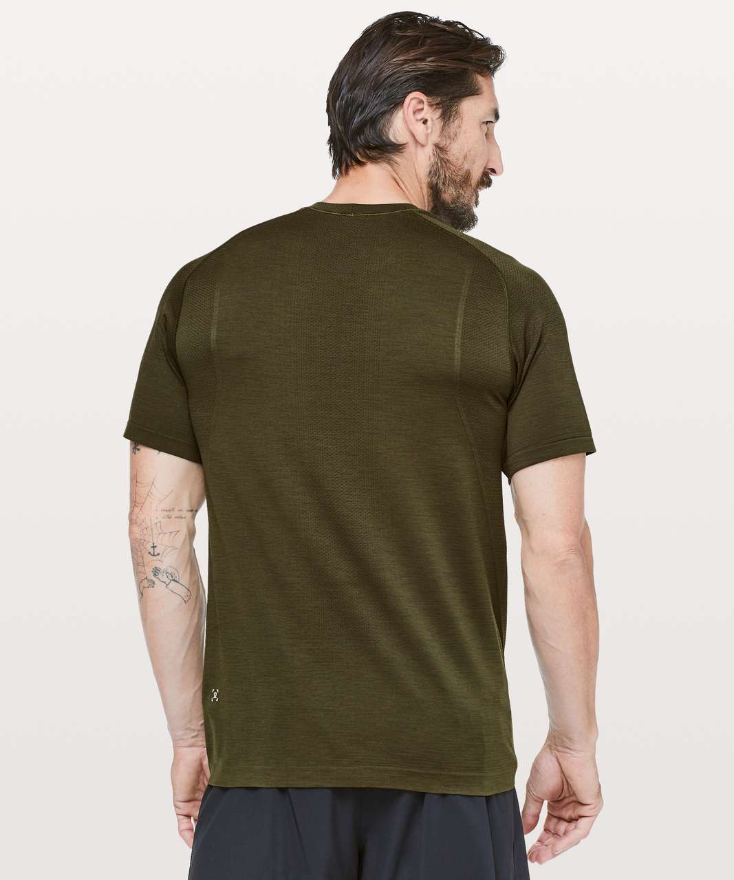 Lululemon Metal Vent Tech Short Sleeve - Dark Olive / Utilitarian