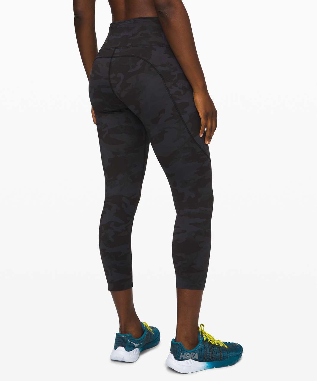 Lululemon Fast and Free High-Rise Crop II 23 *Non-Reflective - Incognito  Camo Multi Grey - lulu fanatics