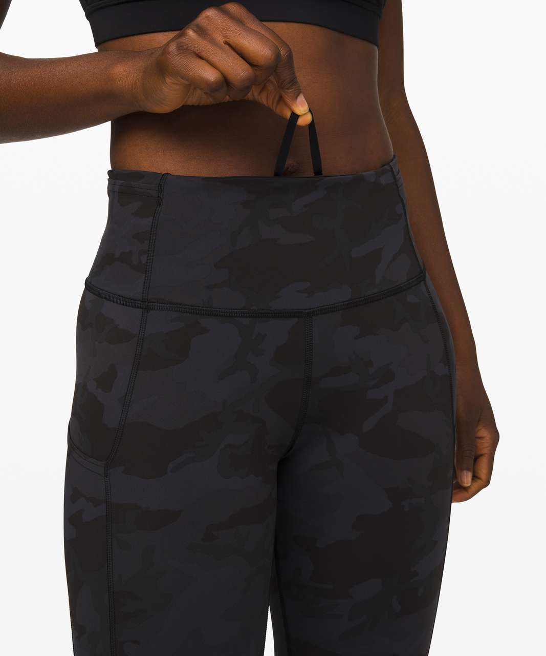 Lululemon Fast and Free High-Rise Crop II 23 *Non-Reflective - Incognito  Camo Multi Grey - lulu fanatics