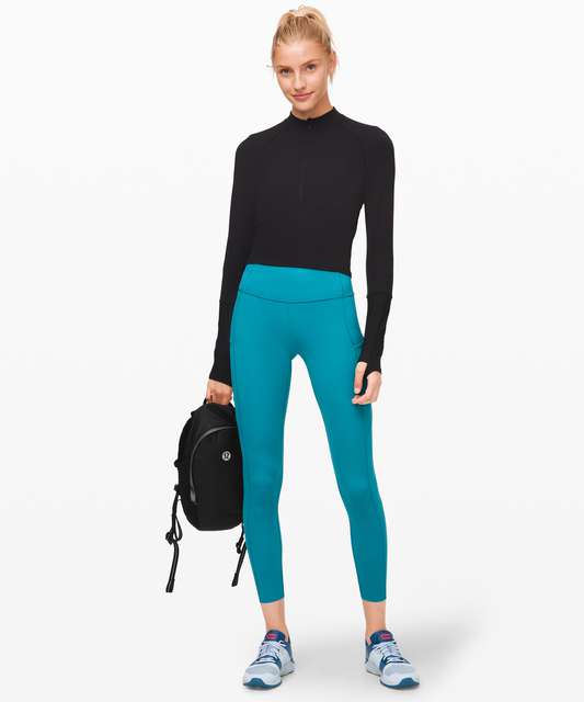 Lululemon Fast & Free 7/8 Tight II *Nulux 25 - Pacific Teal - lulu fanatics