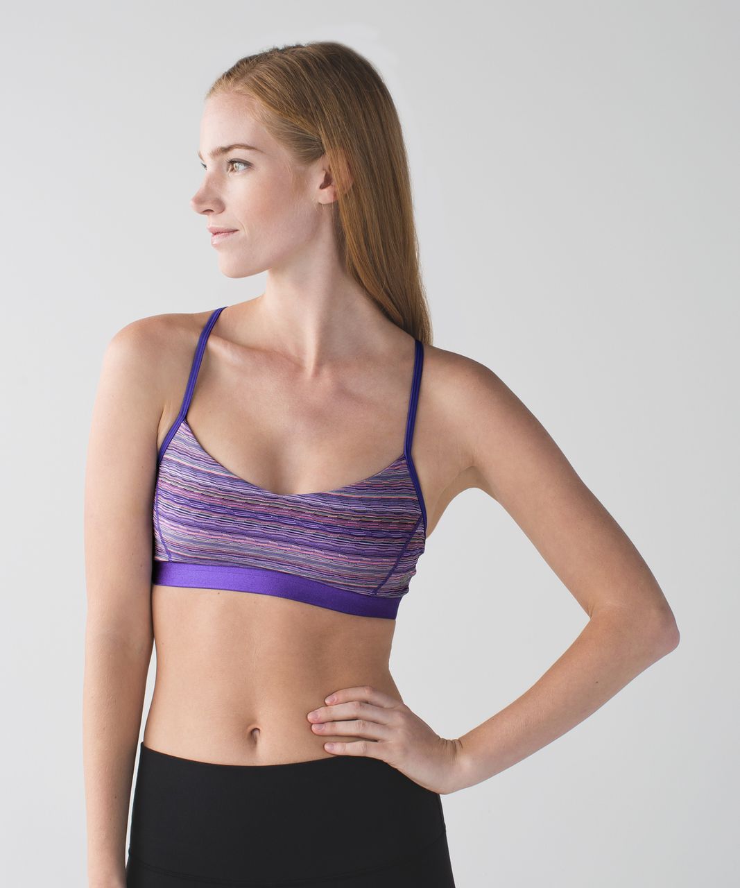 Lululemon Shala Bra - Space Dye Twist Iris Flower Pink Shell / Peach Fuzz / Iris Flower