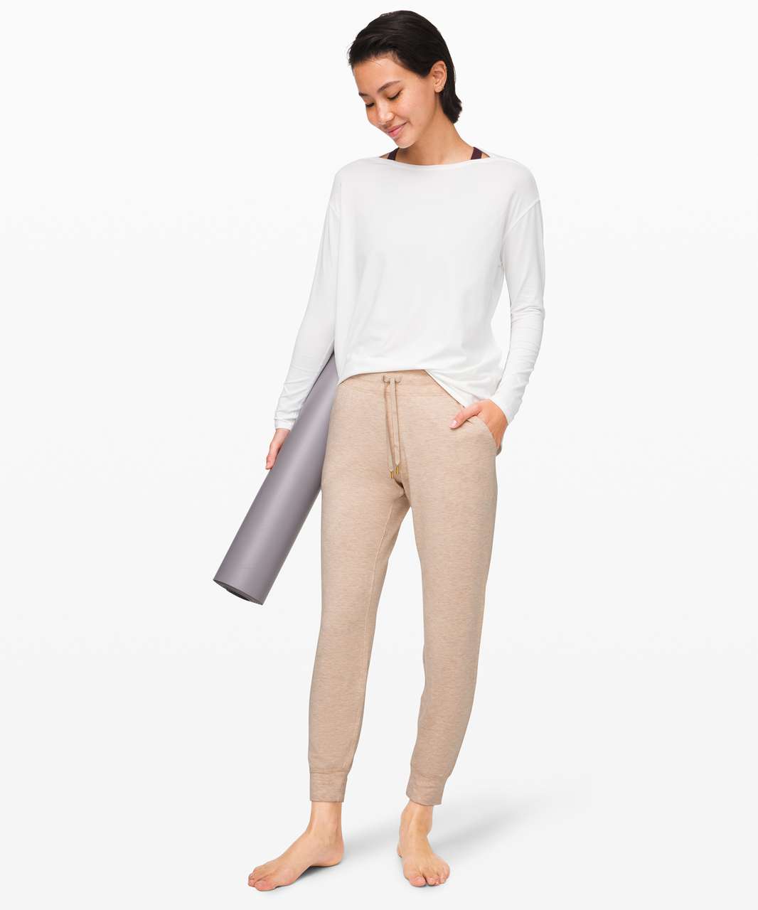 Lululemon Warm Down Jogger *Soft Touch - Heathered Cashew