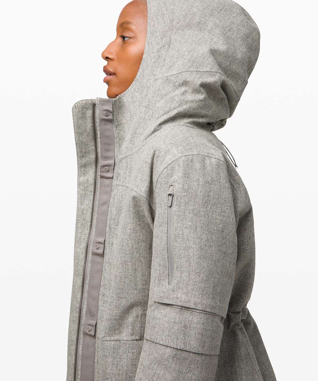 Lululemon Winter Warrior Parka *Wool - Heathered Silver Graphite