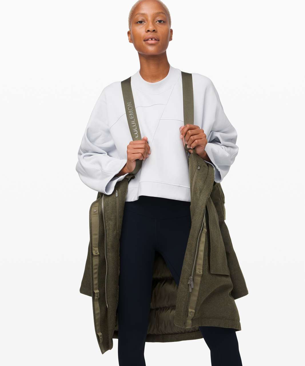 Lululemon Winter Warrior Parka *Wool - Heathered Dark Olive