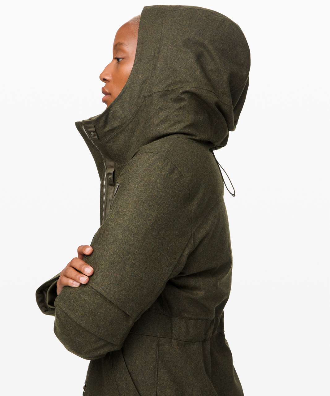 Lululemon Winter Warrior Parka *Wool - Heathered Dark Olive