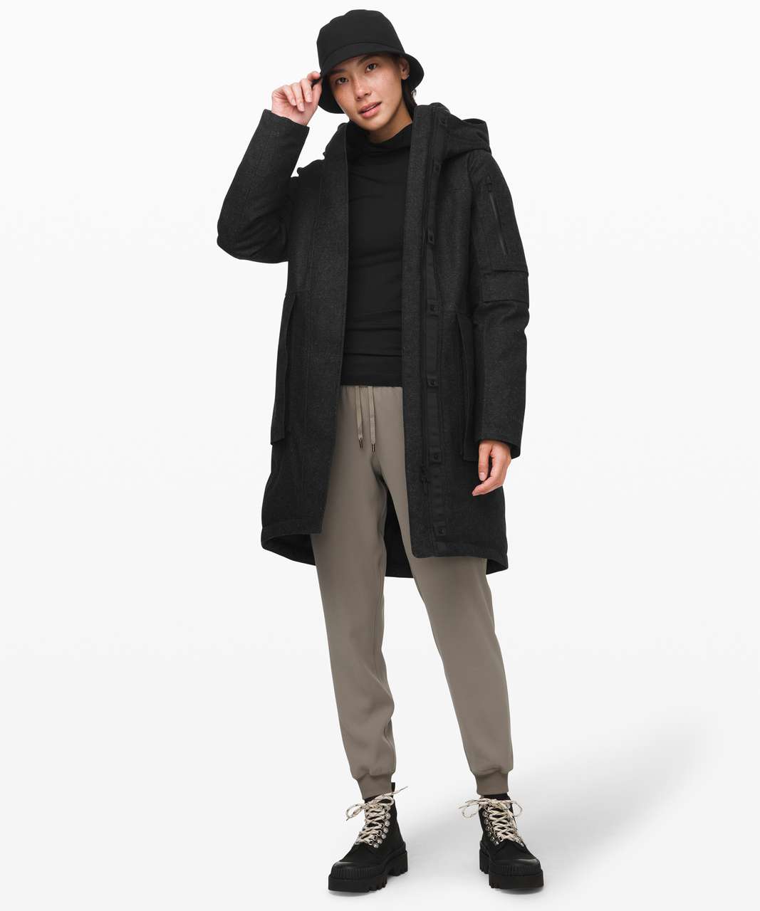 Lululemon Winter Warrior Parka *Wool - Heathered Black Night