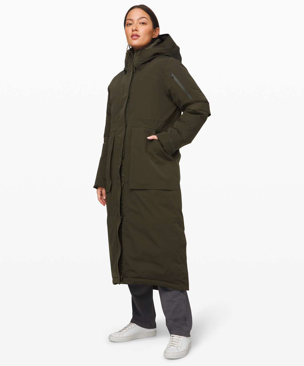 Lululemon Winter Warrior Long Parka - Dark Olive (First Release)