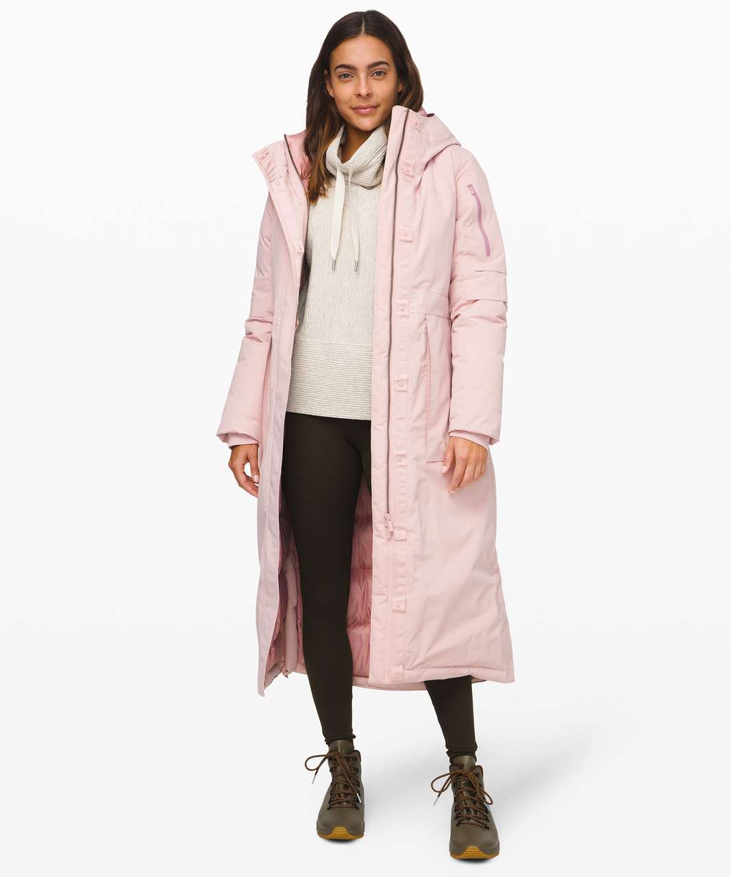 Lululemon Winter Warrior Long Parka - Porcelain Pink