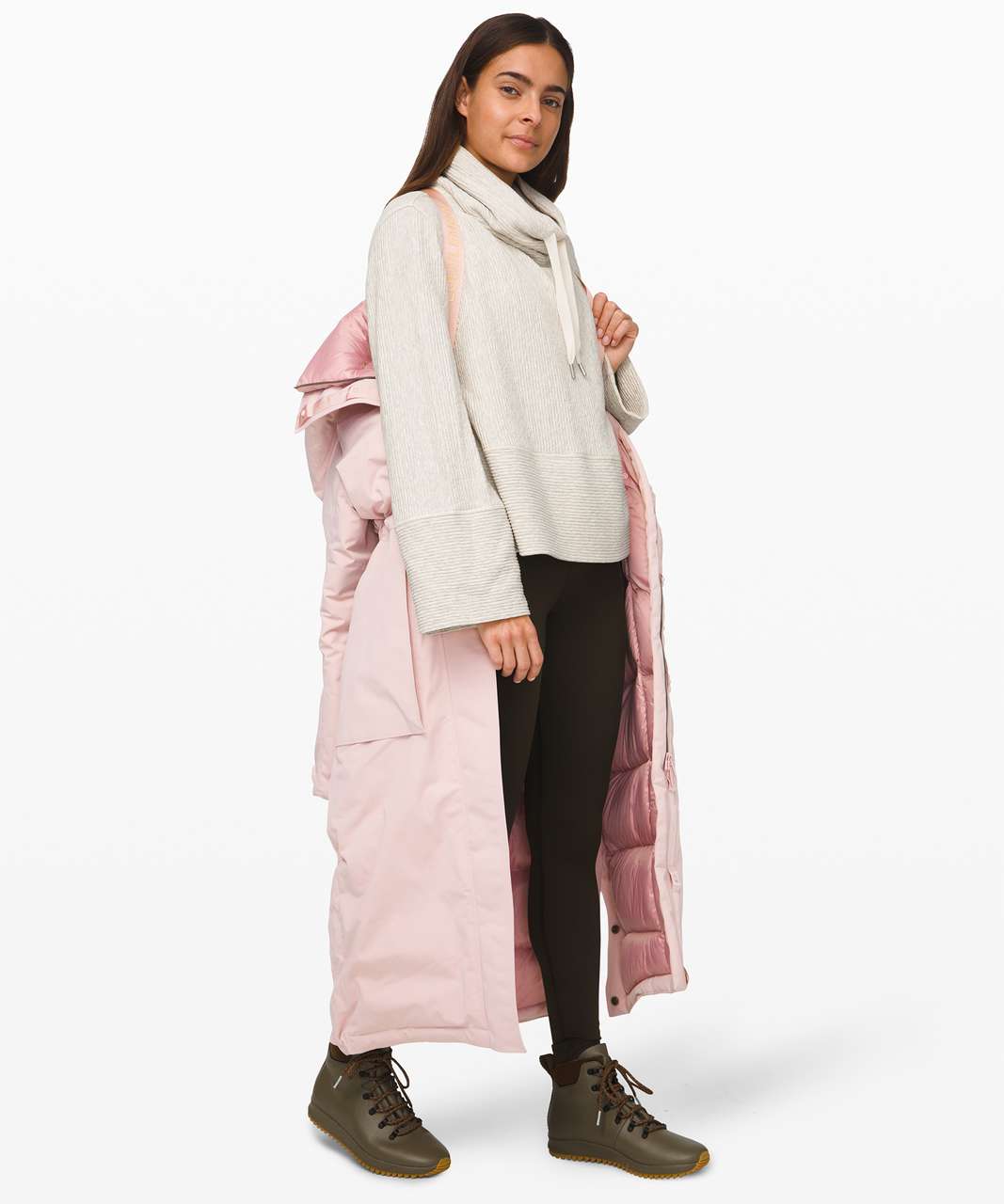 Lululemon Winter Warrior Long Parka - Porcelain Pink