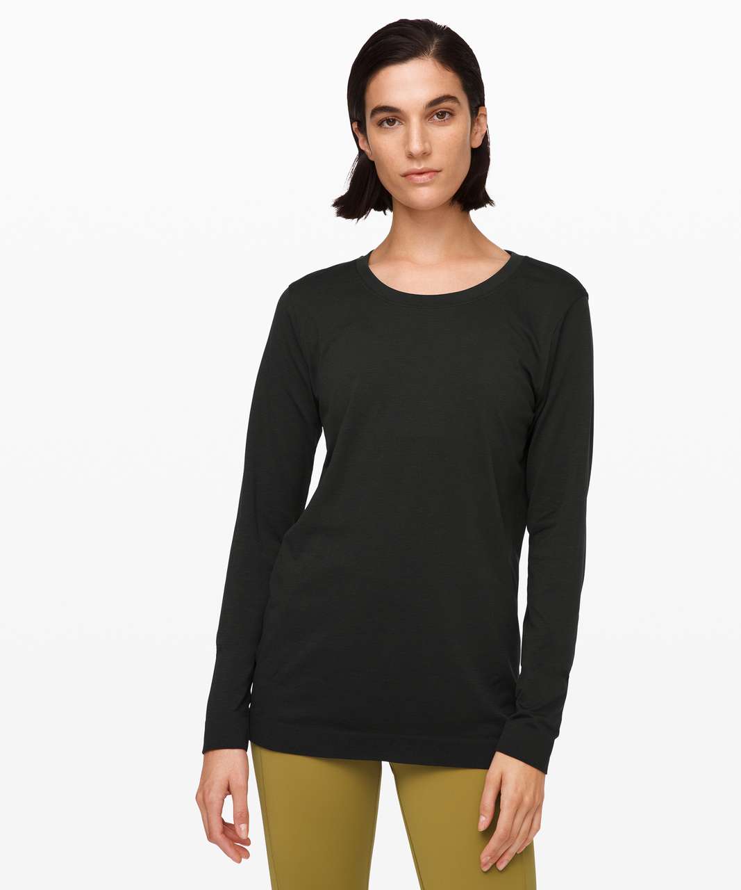 Lululemon Swiftly Relaxed Long Sleeve - Dark Olive / Black - lulu