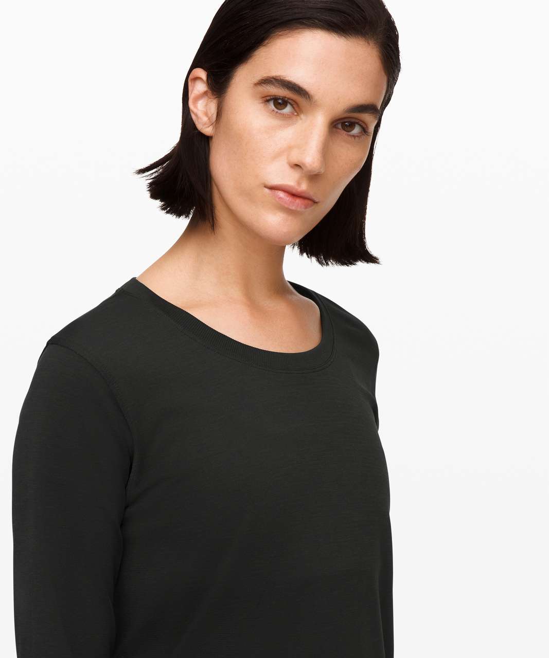 Lululemon Swiftly Relaxed Long Sleeve - Dark Olive / Black - lulu fanatics