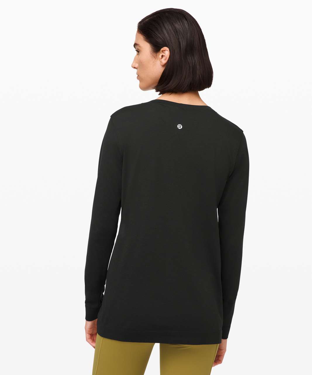 Lululemon Swiftly Relaxed Long Sleeve - Dark Olive / Black - lulu fanatics