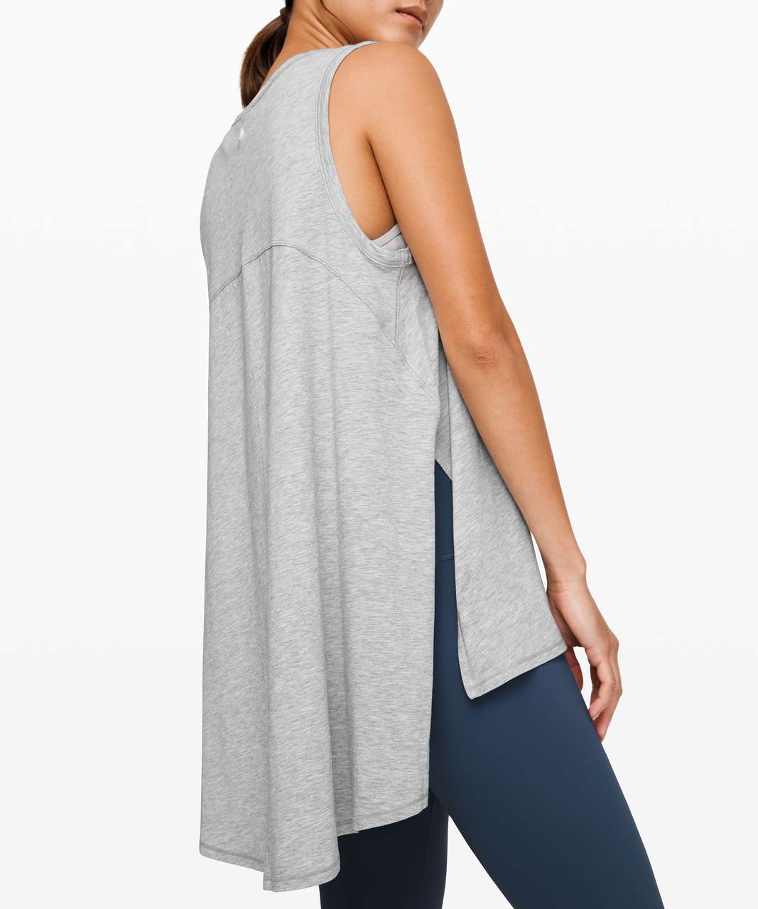 Lululemon Long for Length Tank - Heathered Core Light Grey