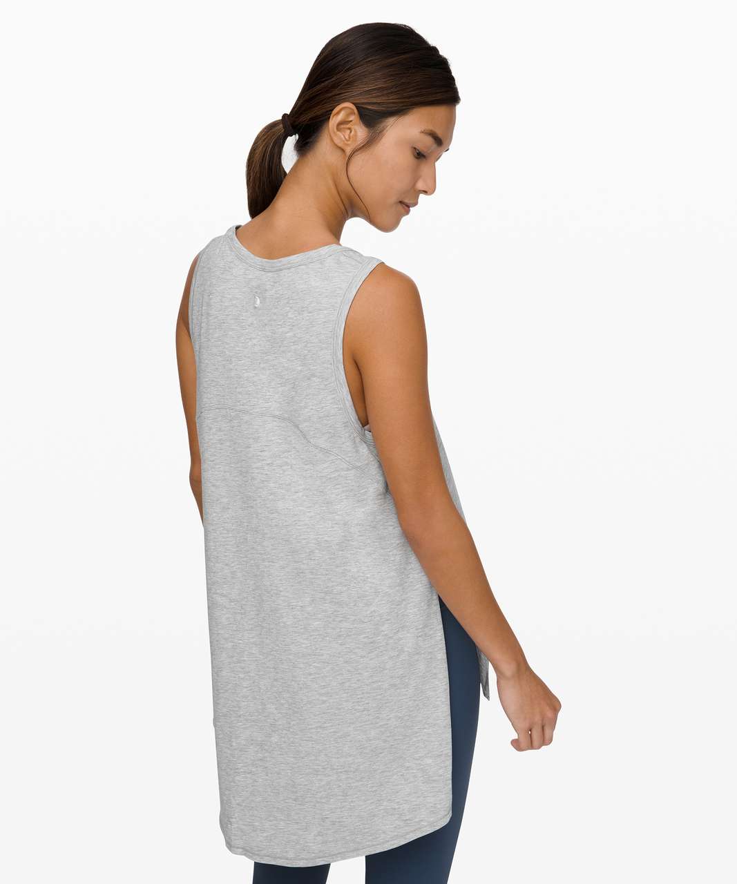 Lululemon Long for Length Tank - Heathered Core Light Grey