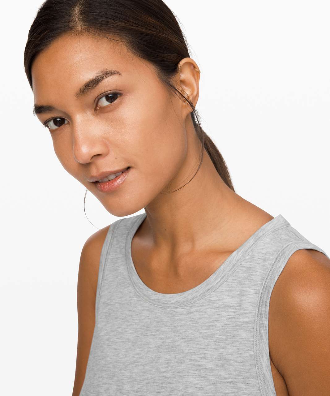 Lululemon Long for Length Tank - Heathered Core Light Grey