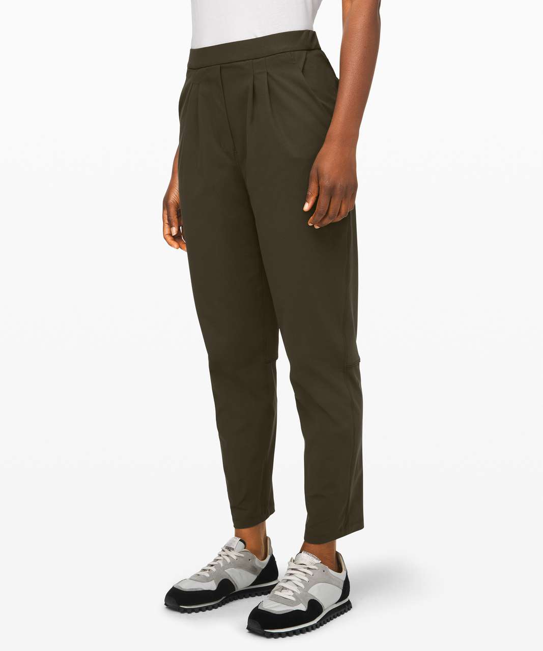 Lululemon Essential High-Rise Trouser - Dark Olive - lulu fanatics