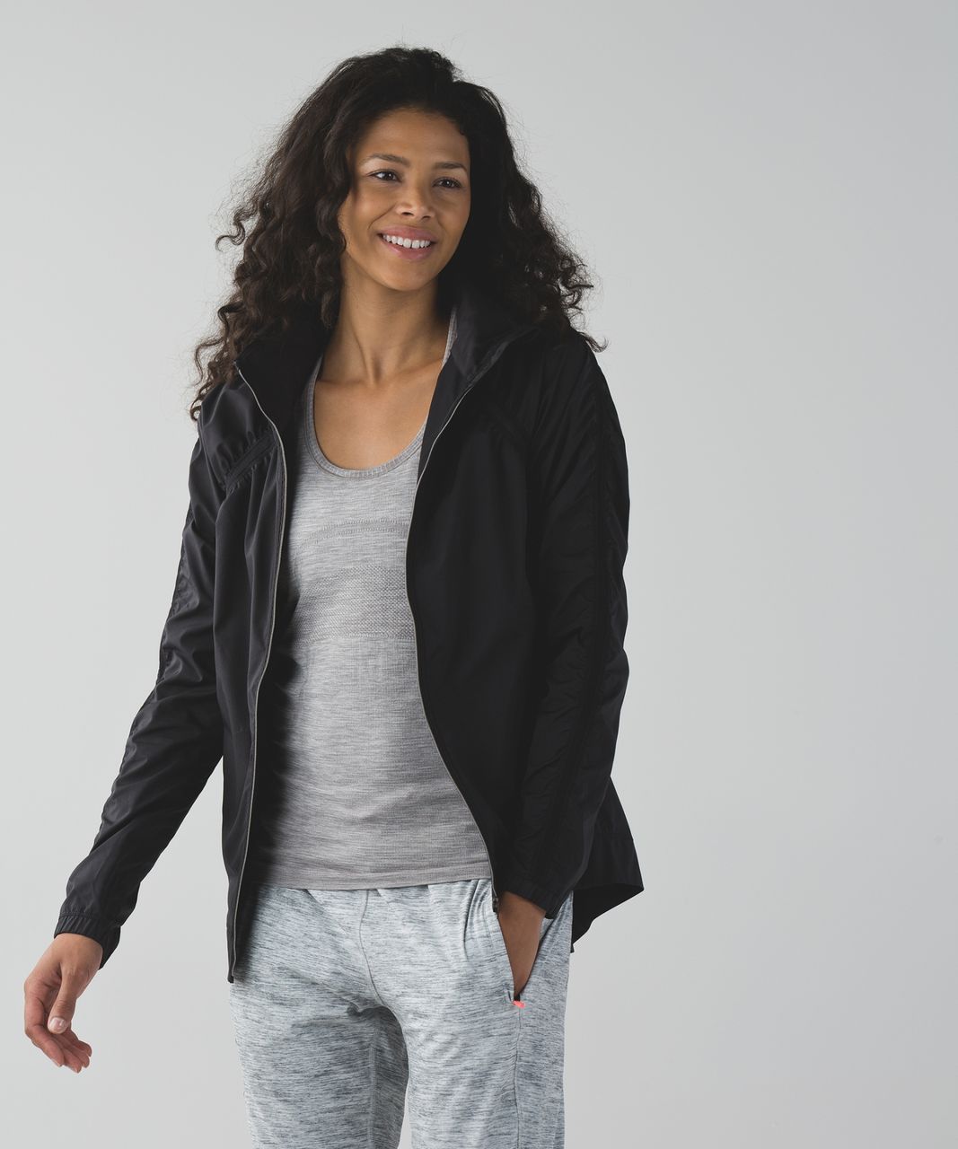 Lululemon Gather And Sprint Jacket - Black - lulu fanatics