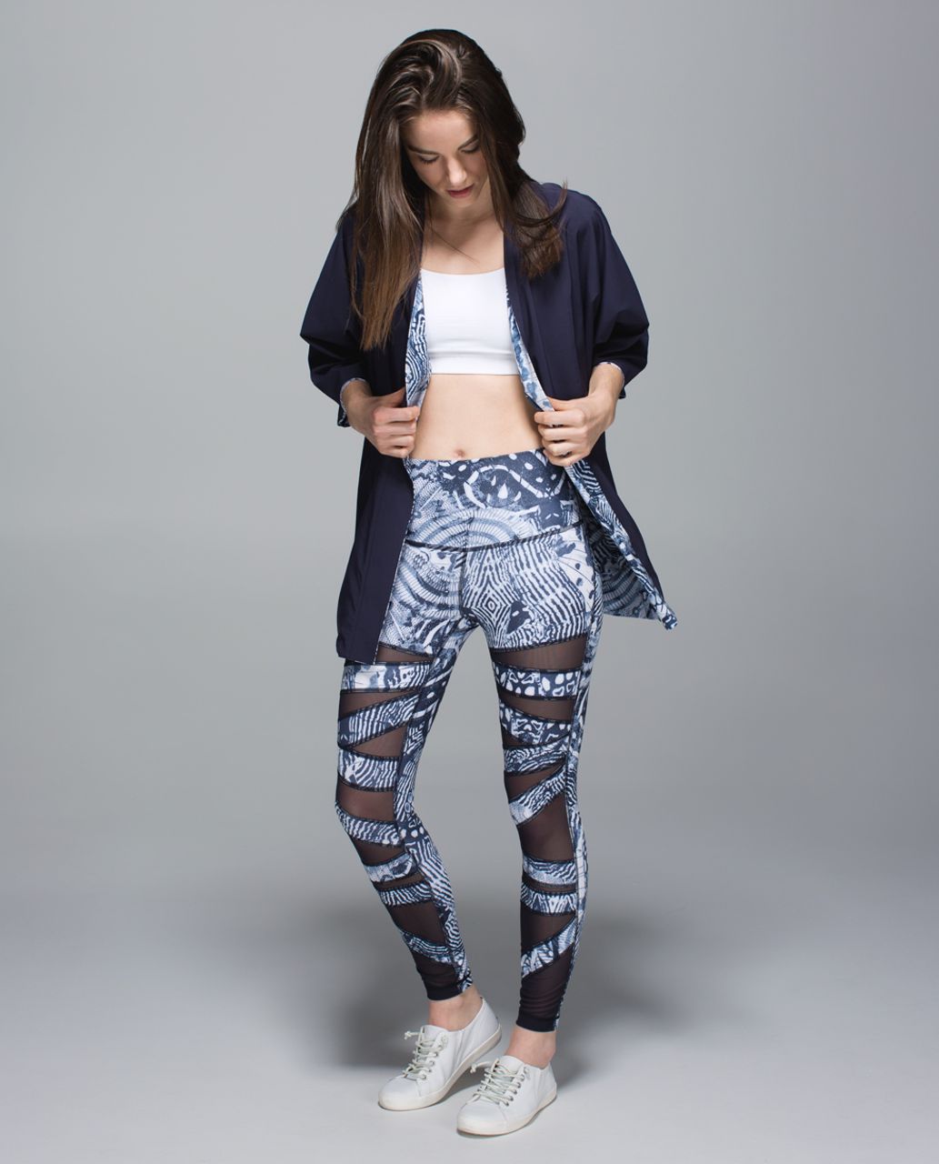 Lululemon Highest Times Pant *Full-On Luxtreme - Winged Mosaic White Naval Blue / Naval Blue