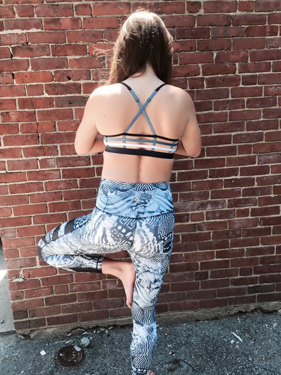 Lululemon Highest Times Pant *Full-On Luxtreme - Winged Mosaic White Naval Blue / Naval Blue