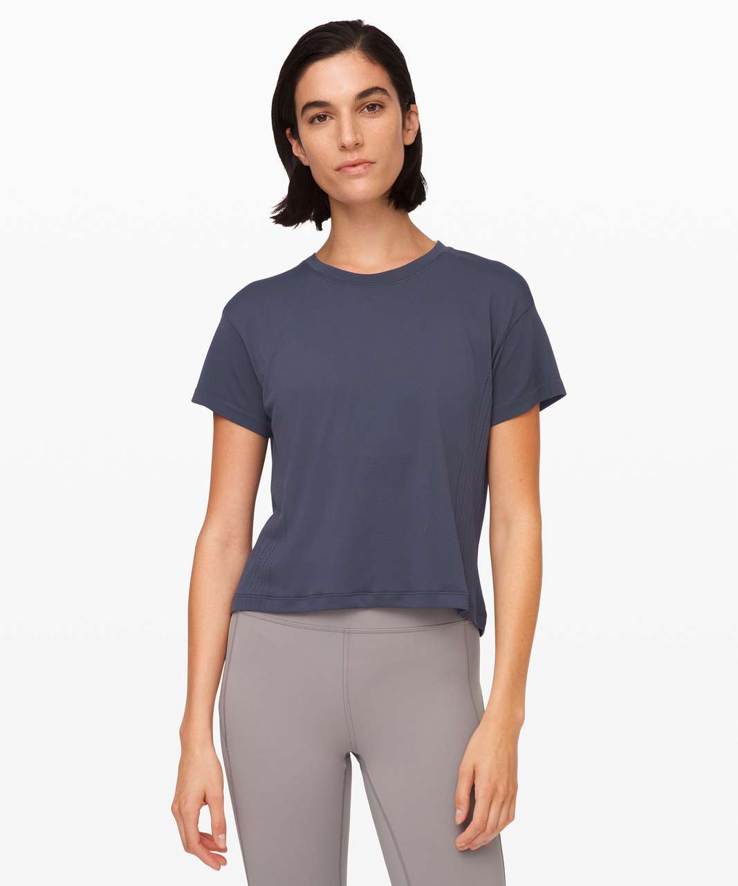 Lululemon Train to Be Short Sleeve *Wash - Stone Blue / Stone Blue