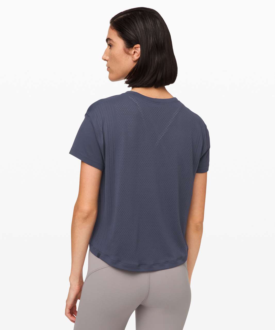 Lululemon Train to Be Short Sleeve *Wash - Stone Blue / Stone Blue