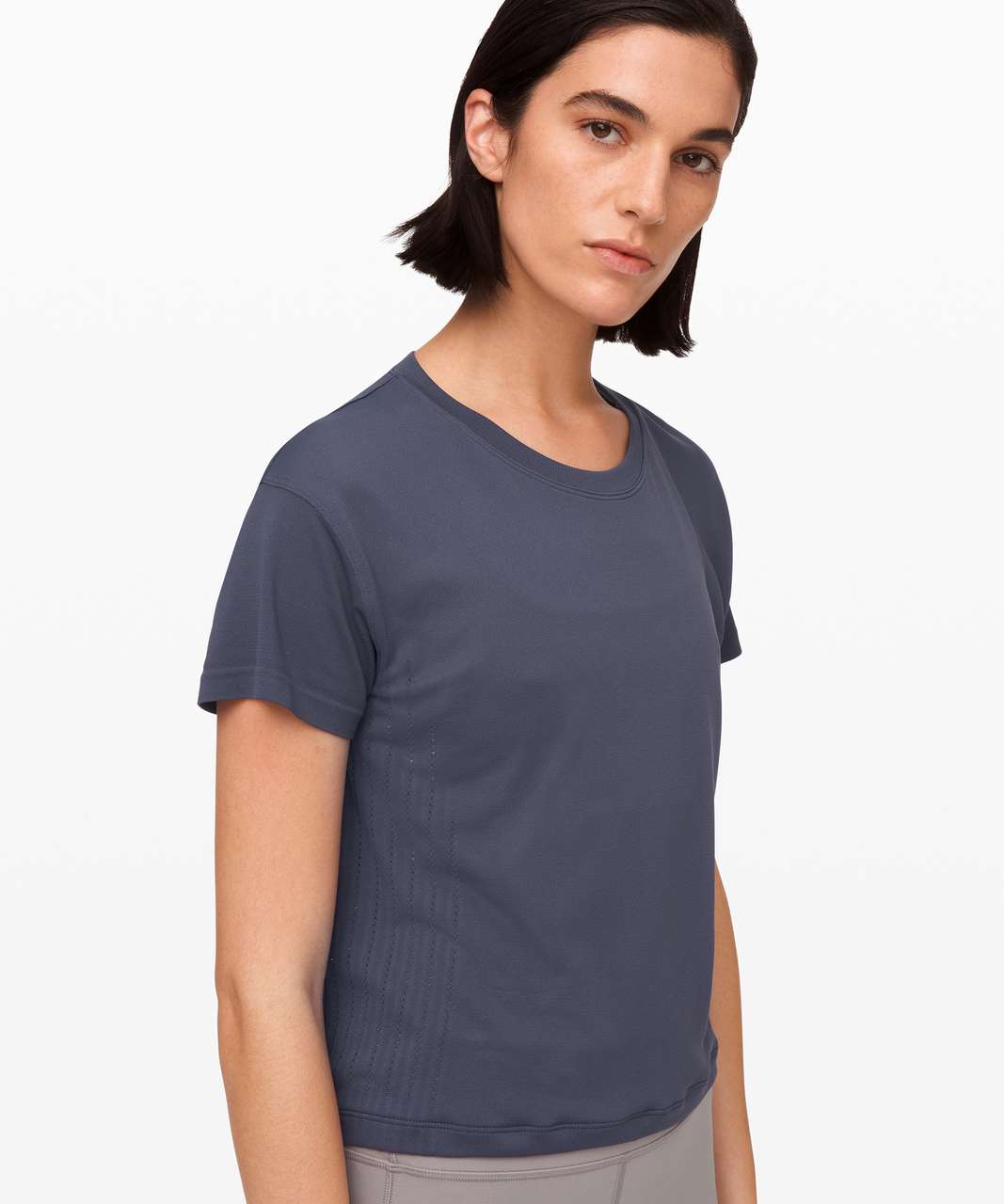 Lululemon Train to Be Short Sleeve *Wash - Stone Blue / Stone Blue