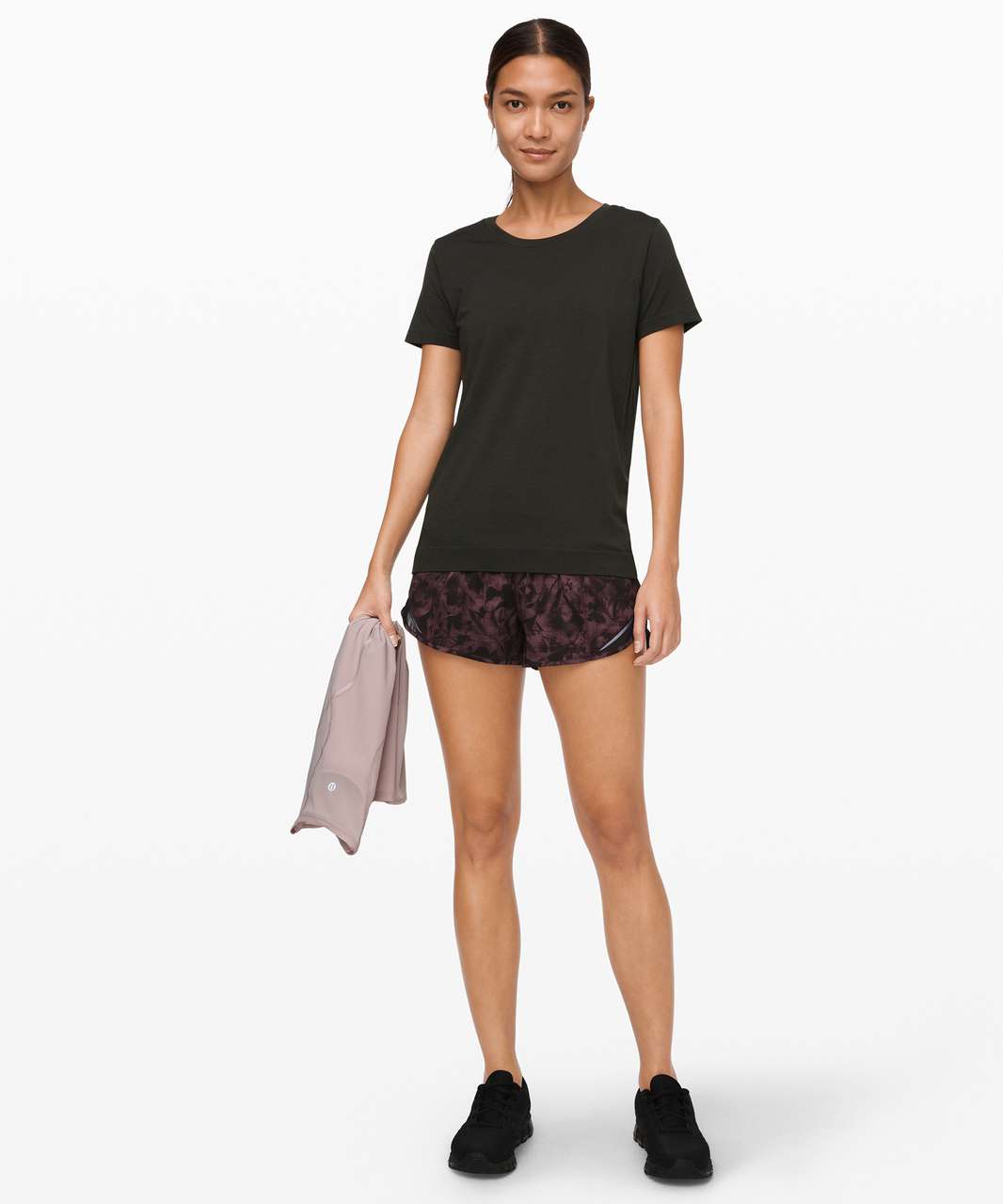 Lululemon Swiftly Relaxed Short Sleeve - Dark Olive / Black - lulu fanatics