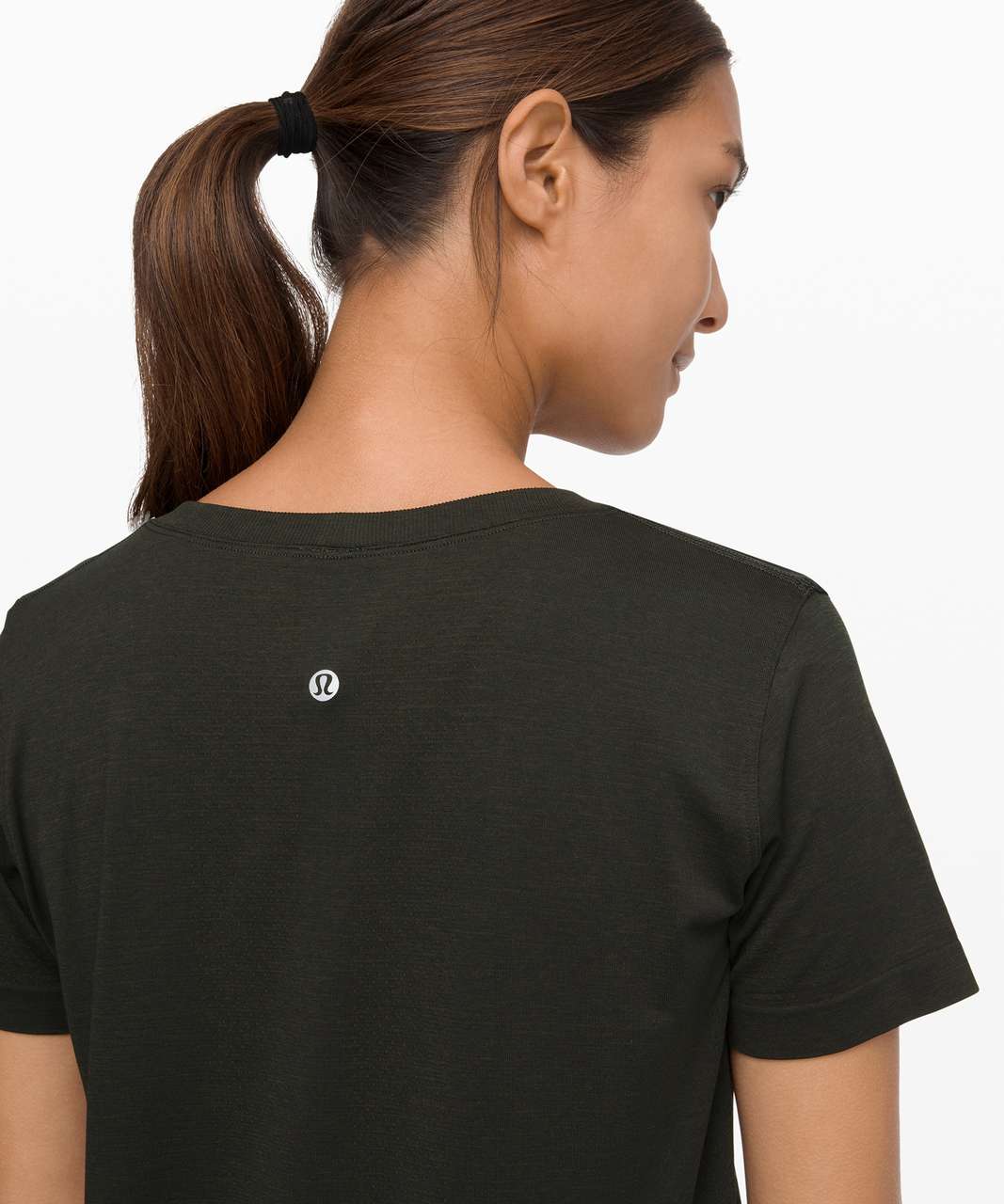 Lululemon Swiftly Relaxed Short Sleeve - Dark Olive / Black - lulu fanatics