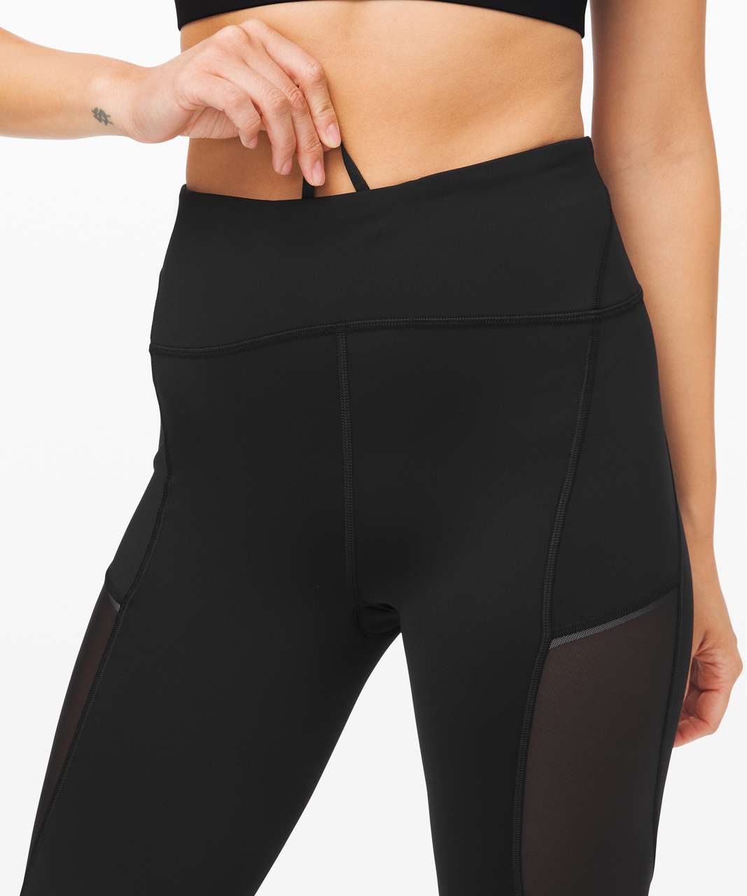 Lululemon Always Airy High-Rise Run Crop 19 - Black - lulu fanatics