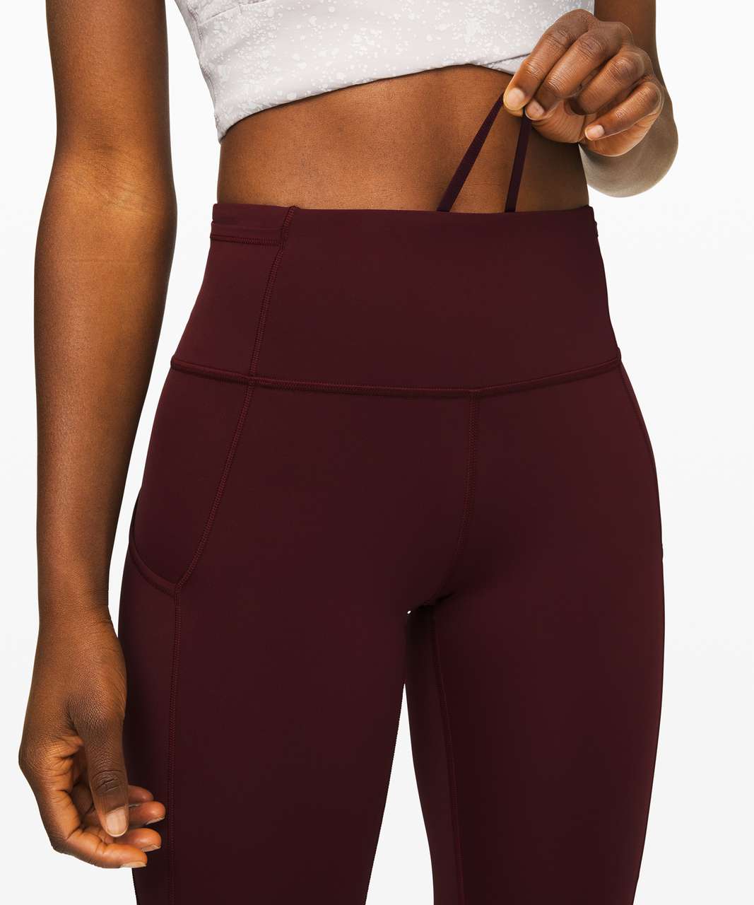 Lululemon Fast and Free Tight II 25" *Non-Reflective Nulux - Garnet