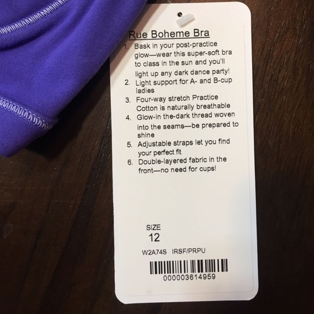 Lululemon Rue Boheme Bra - Iris Flower / Pretty Purple