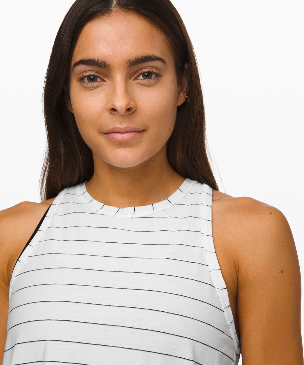 Lululemon All Tied Up Tank - Short Serve Stripe White Black