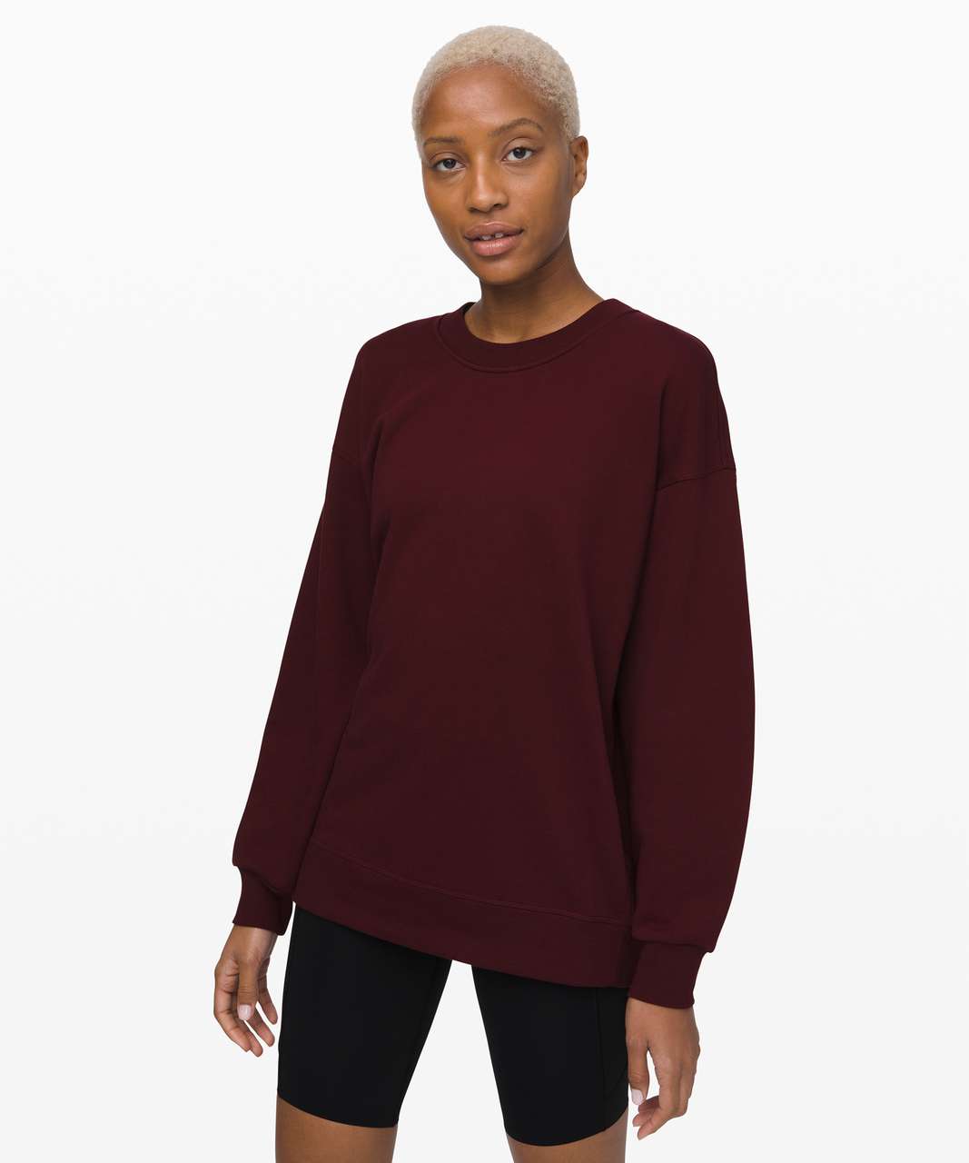 Lululemon Perfectly Oversized Crew - Garnet - lulu fanatics