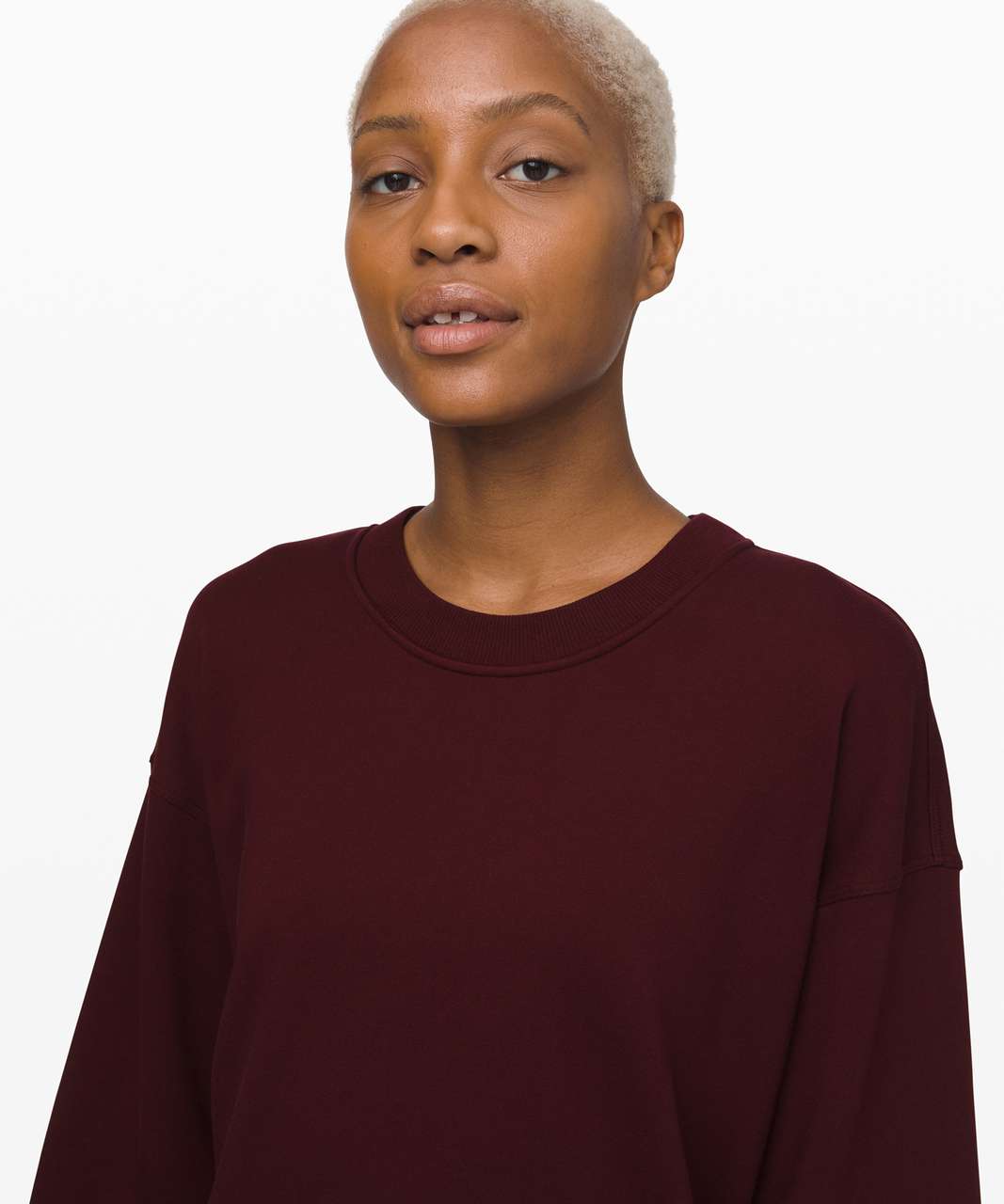 Lululemon Perfectly Oversized Crew - Garnet - lulu fanatics