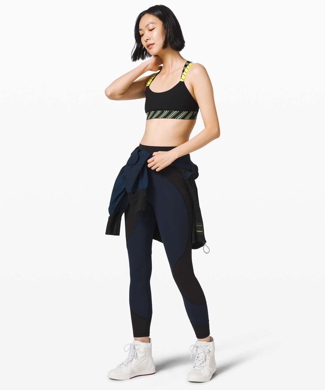 Lululemon Inner Expanse Bra *lululemon x Roksanda - Black / True Navy / Sonic Yellow