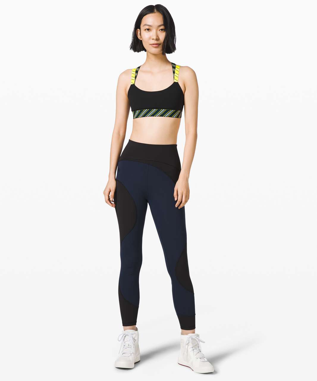 Lululemon Inner Expanse Bra *lululemon x Roksanda - Black / True Navy / Sonic Yellow