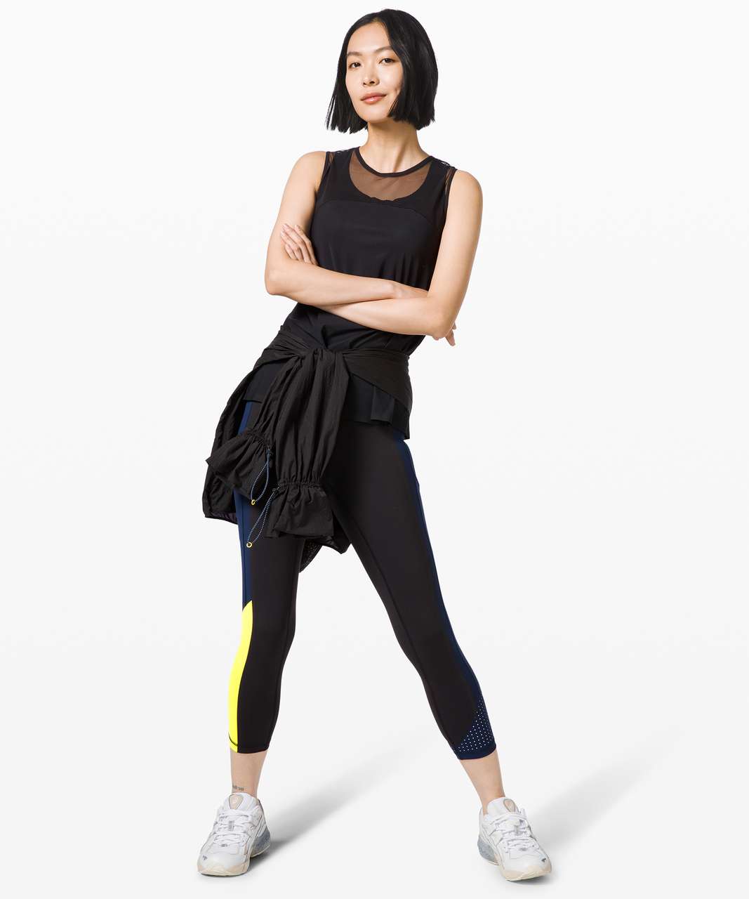 Lululemon Break New Ground Crop *lululemon x Roksanda - Black / True Navy / Sonic Yellow