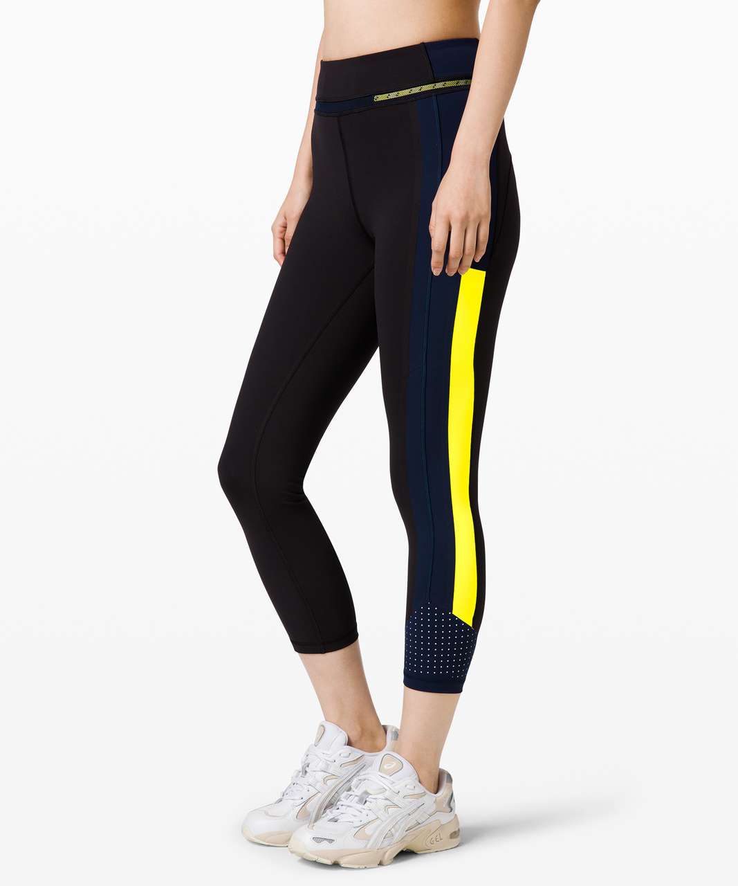 Lululemon Break New Ground Crop *lululemon x Roksanda - Black / True Navy / Sonic Yellow