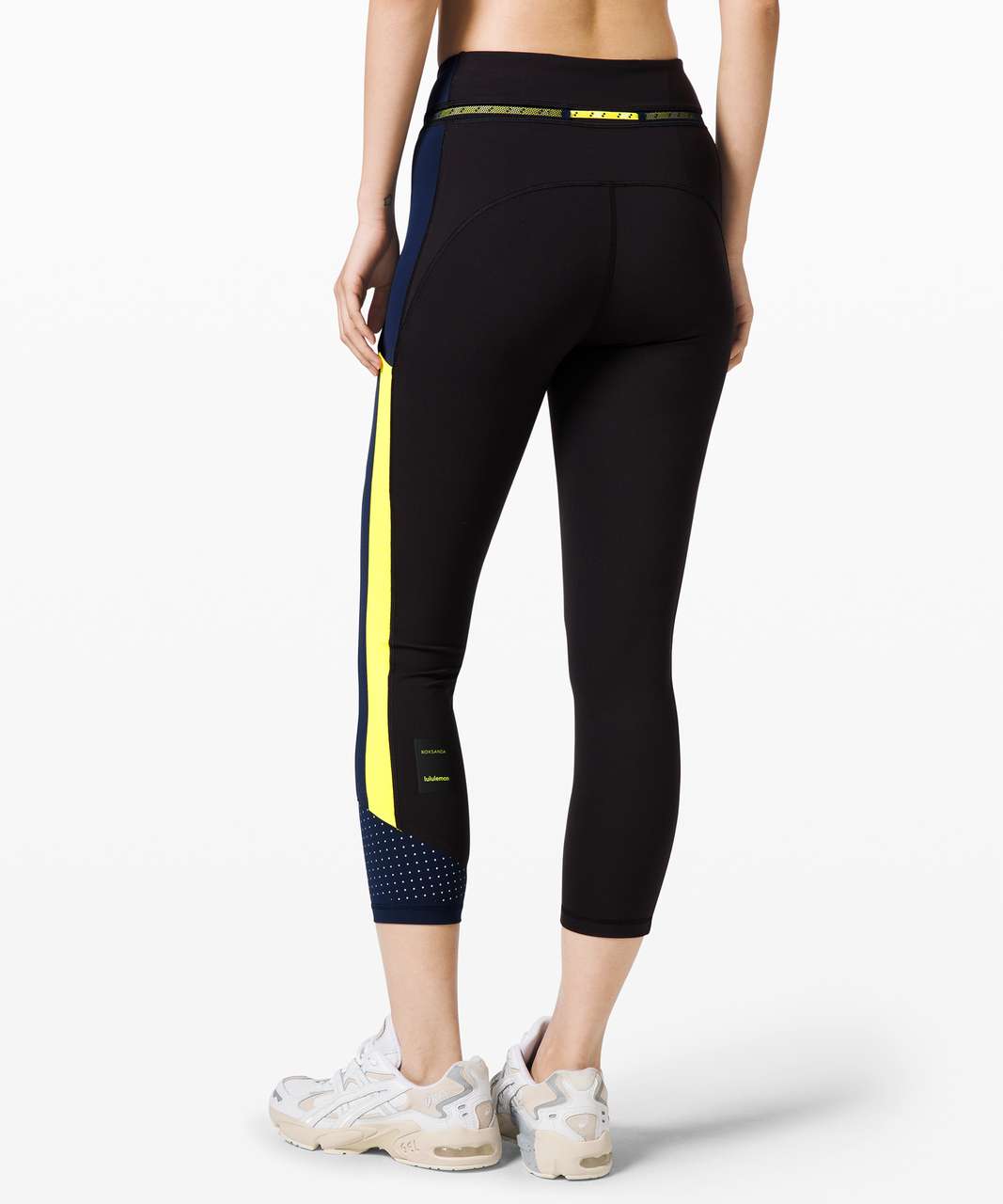 Lululemon Break New Ground Crop *lululemon x Roksanda - Black / True Navy / Sonic Yellow