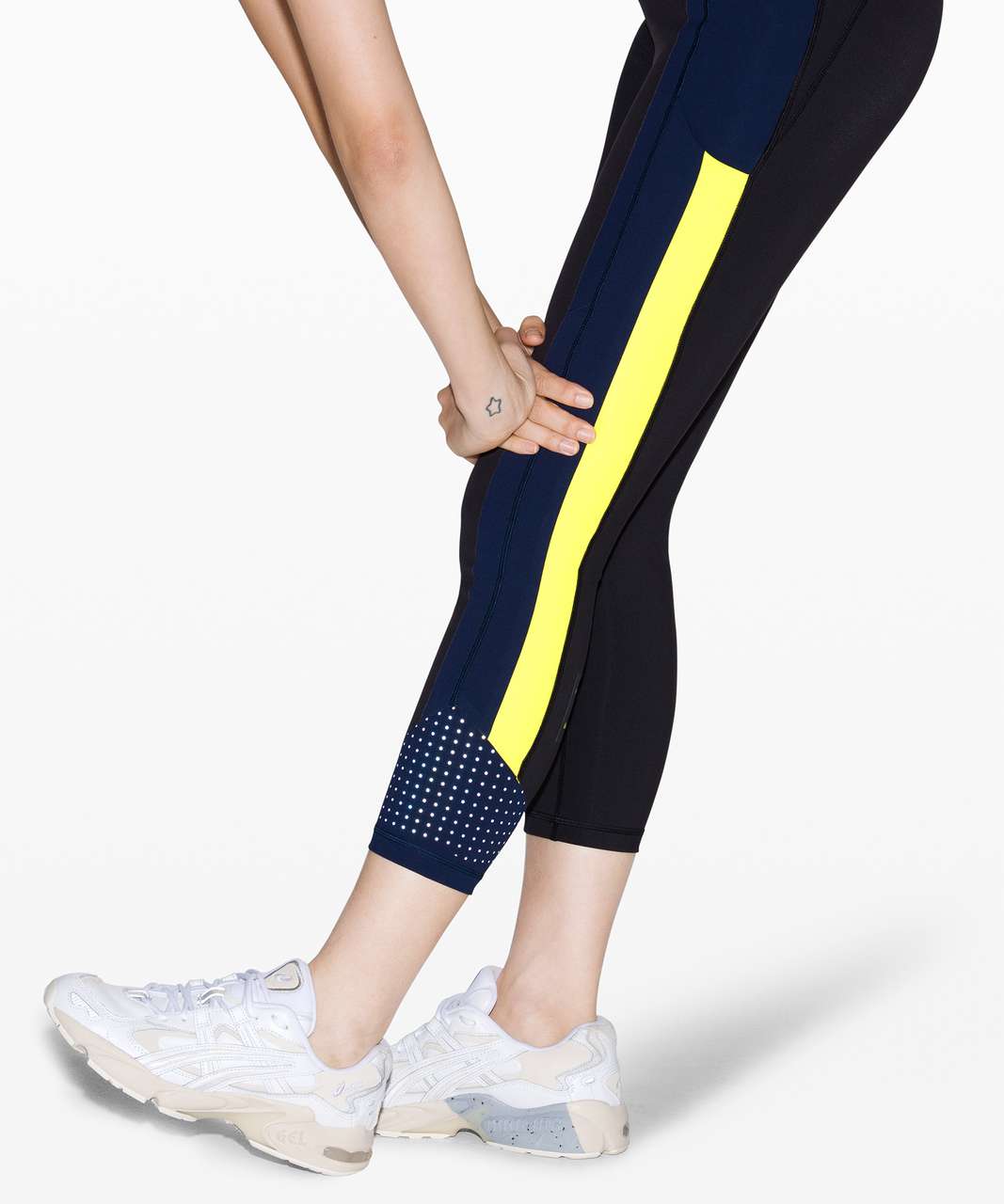 Lululemon Break New Ground Crop *lululemon x Roksanda - Black / True Navy / Sonic Yellow