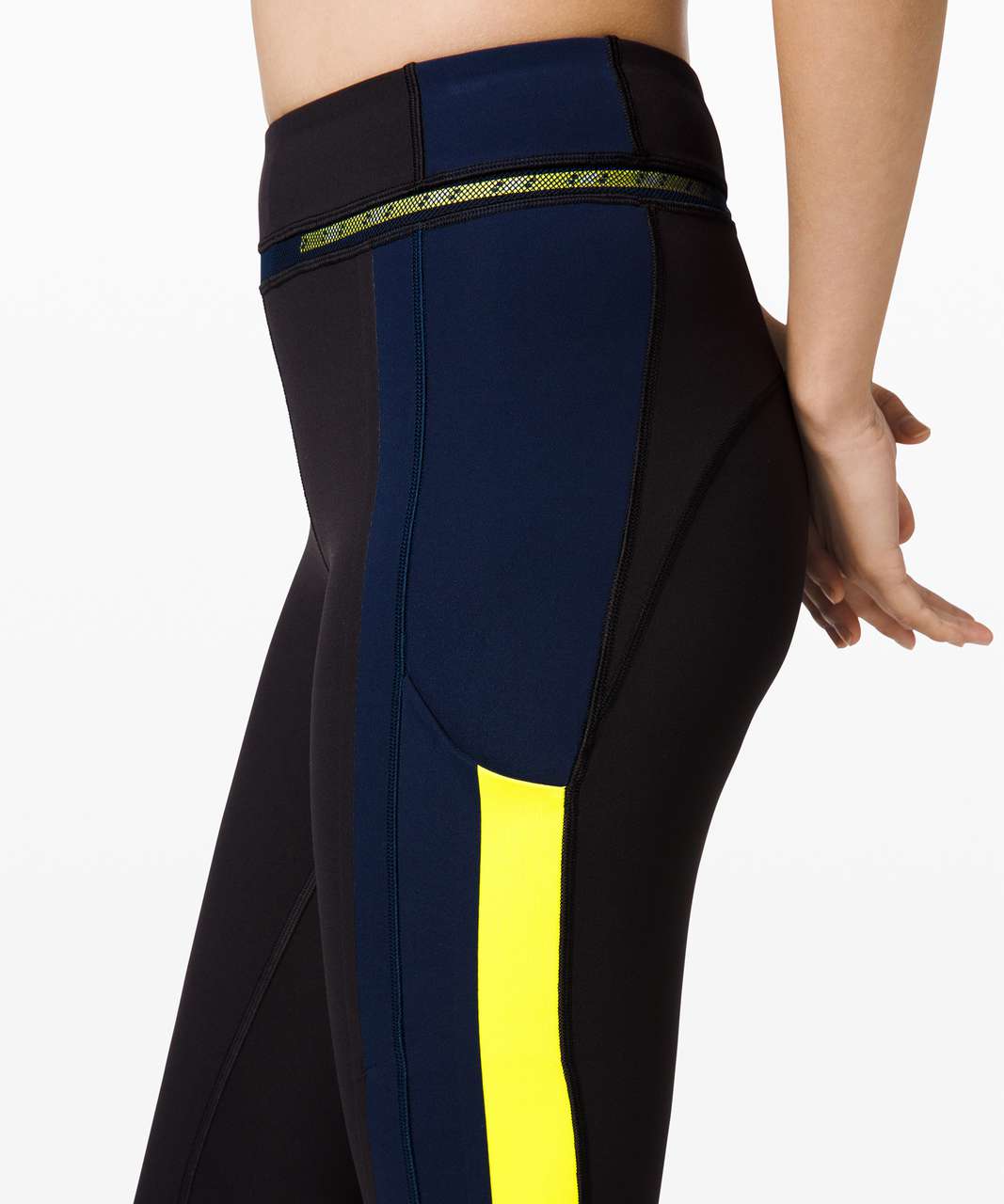 Lululemon Break New Ground Crop *lululemon x Roksanda - Black / True Navy / Sonic Yellow